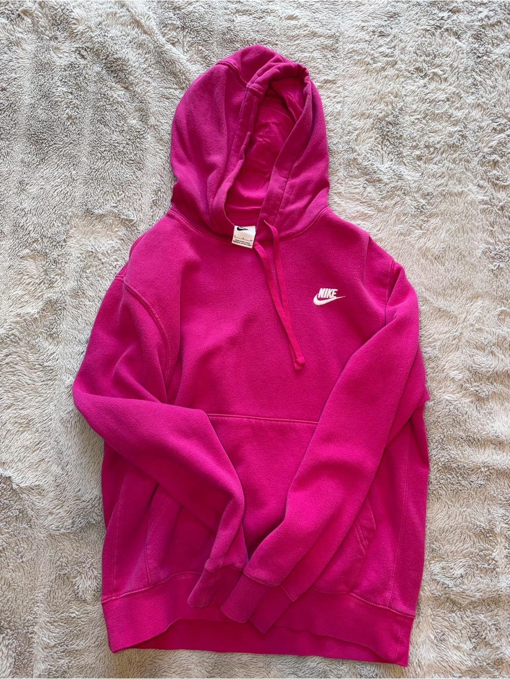 Nike Sportswear Club Fleece Pullover Hoodie Pink Small